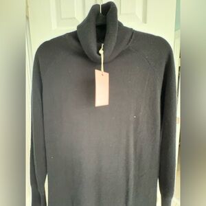 Black cashmere sweater dress